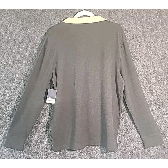 NWT St. John's Bay Men's 1/4 Zip Pullover Long Sleeve Charcoal Large - Picture 5 of 7
